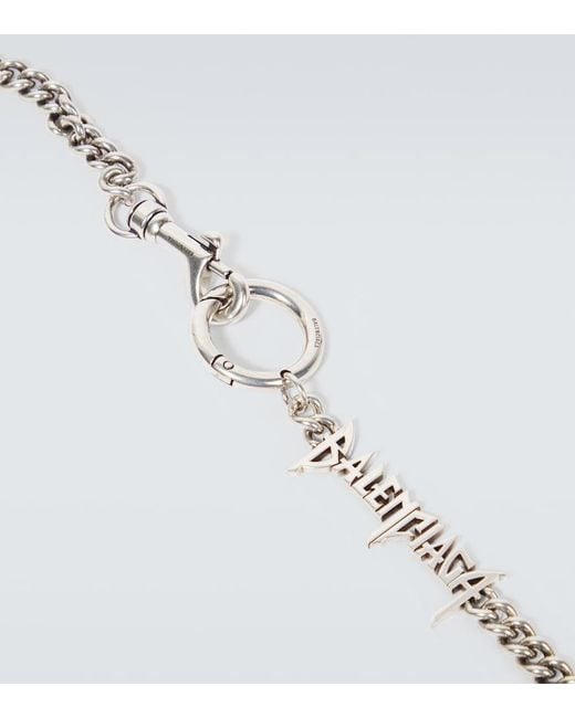 Balenciaga Metallic Typo Logo Chain for men