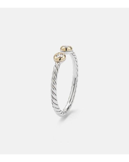 Anello Cable Open di David Yurman in White