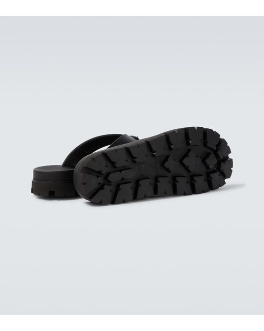Prada Brown Thong Sandals for men