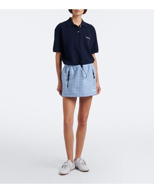 Miu Miu Blue Gingham Miniskirt