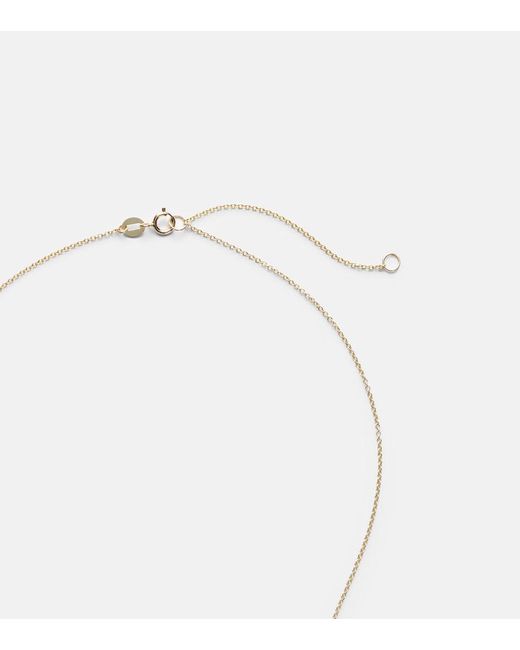 STONE AND STRAND White 10Kt Charm Necklace With Garnet