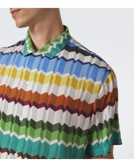Missoni Hemd Zigzag in Green für Herren