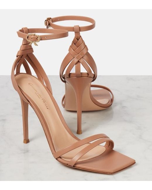 Gianvito Rossi Brown Leather Sandals