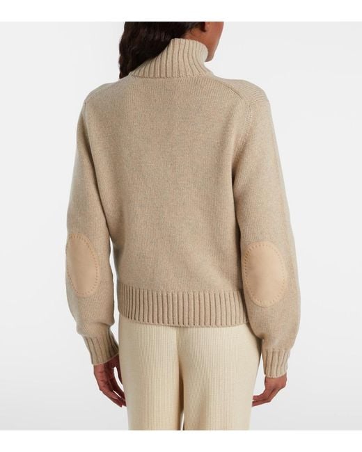 Loro Piana Natural Parksville Cashmere Turtleneck Sweater