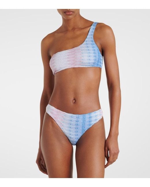 Missoni White Zigzag Ombre Lame Bikini