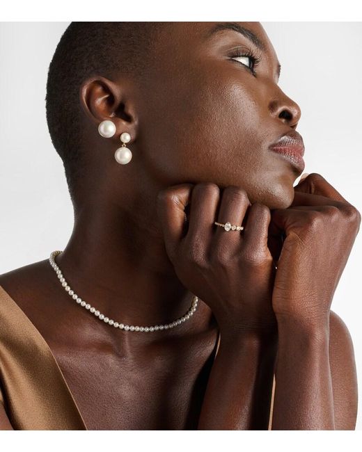 Sophie Bille Brahe White Ensemble De Sky 18Kt Ring With Diamonds