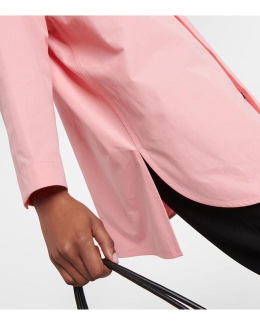 Jil Sander Pink Cotton Poplin Shirt