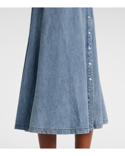 Veronica Beard Blue Ruben Denim Midi Dress