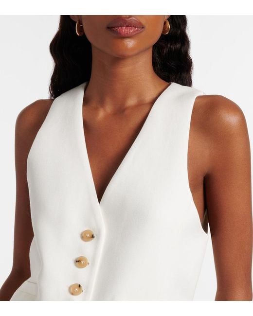 Vince White Single-Breasted Vest