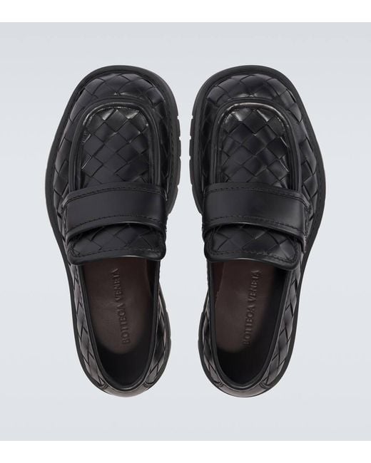 Bottega Veneta Loafers Haddock Aus Leder in Black für Herren