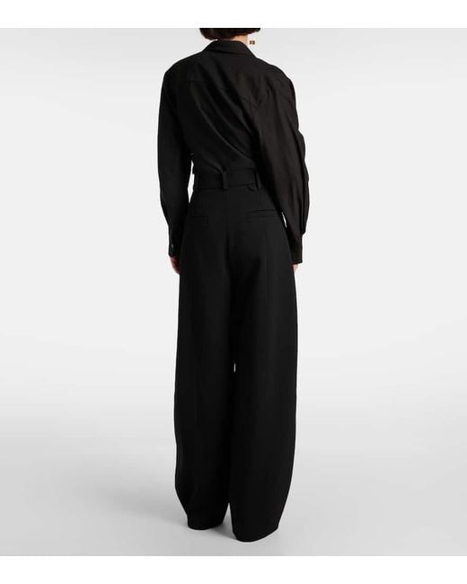 Pantaloni A Gamba Larga Paseo A Pieghe di Jacquemus in Blue