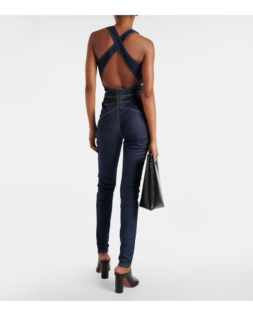 Alaïa Blue High-Rise Skinny Jeans