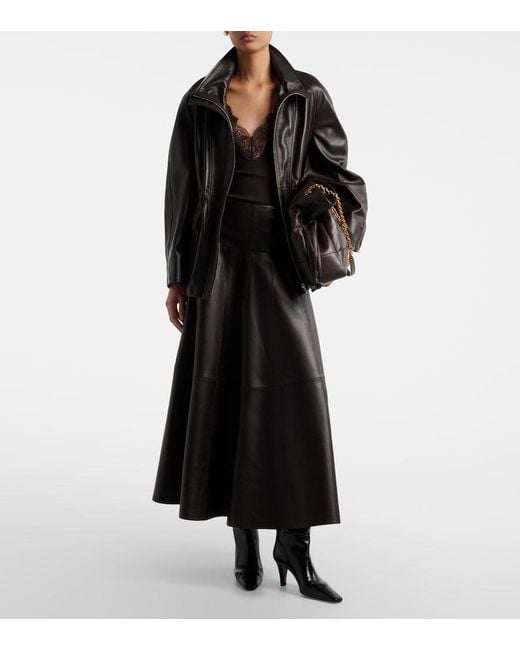 Nour Hammour Black Quai Leather Jacket