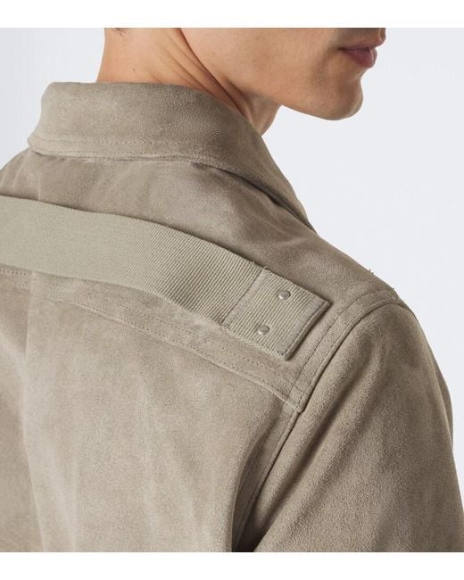 Rick Owens Natural Brad Suede Jacket for men