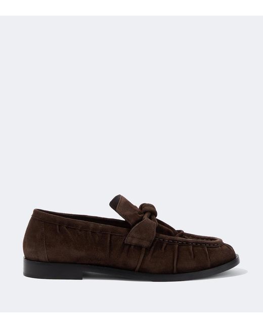 Bottega Veneta Brown Astaire Knot Suede Loafers for men