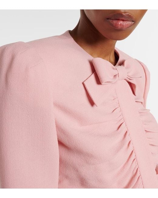 Valentino Pink Virgin Wool Crepe Jacket