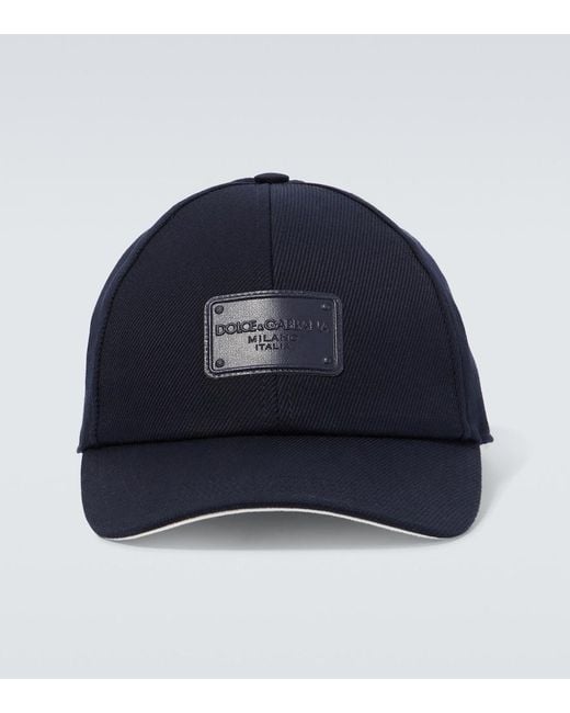 Dolce & Gabbana Blue Midnight Stretch Cotton Baseball Cap for men