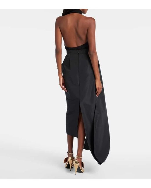 Givenchy Black Maxirock Aus Taft