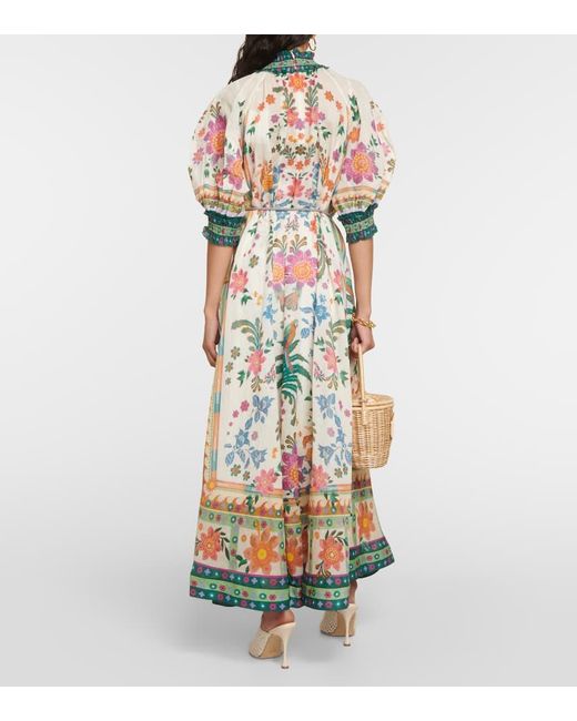 Zimmermann Multicolor Ginger Swing Floral-print Dress