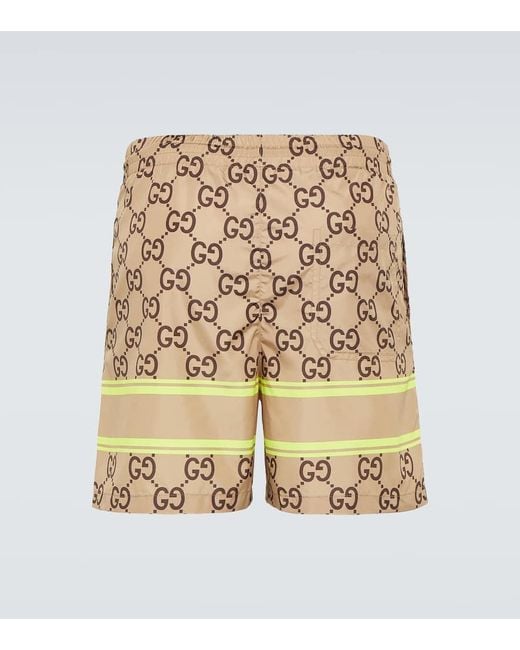 Gucci Natural GG Swim Trunks for men