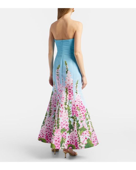 Oscar de la Renta White Foxglove Corset Gown