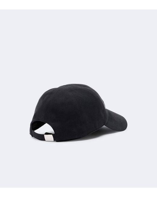 Gucci Black Embellished Logo Cotton-Blend Baseball Cap