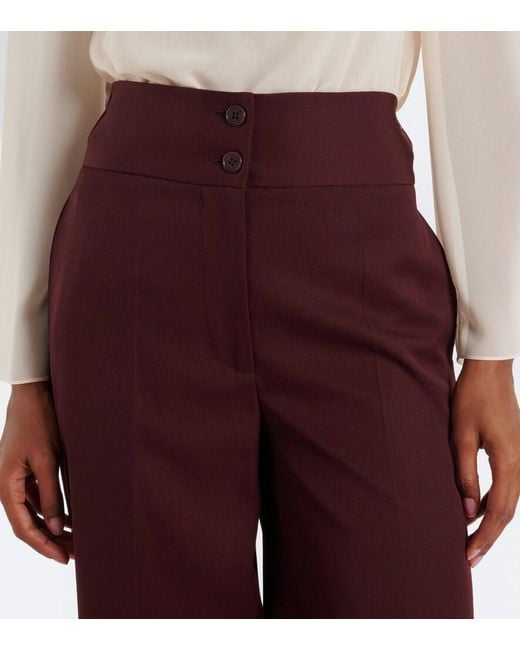 Altuzarra Purple Rudy Virgin Wool Wide-Leg Pants
