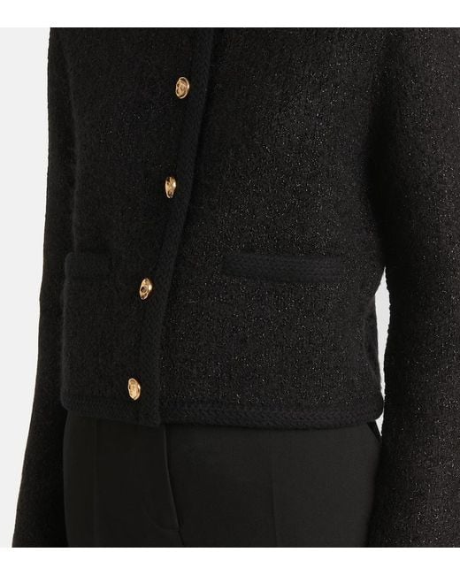 Altuzarra Black Napoline Knitted Cropped Jacket