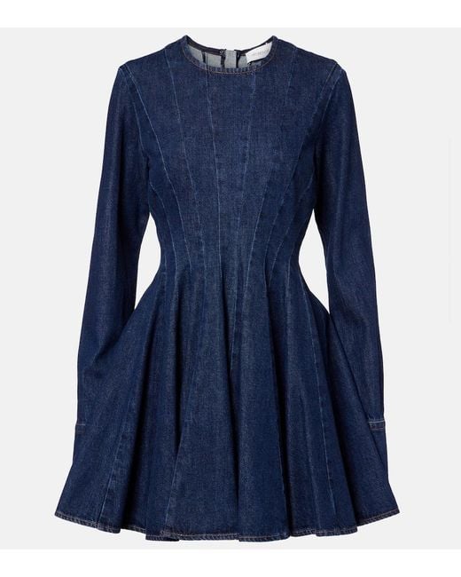 Sportmax Blue Aereo Denim Minidress
