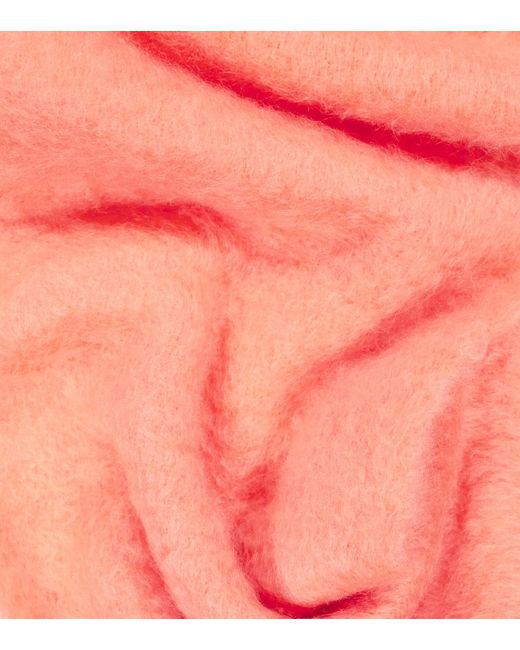Jil Sander Orange Mohair And Wool-Blend Scarf