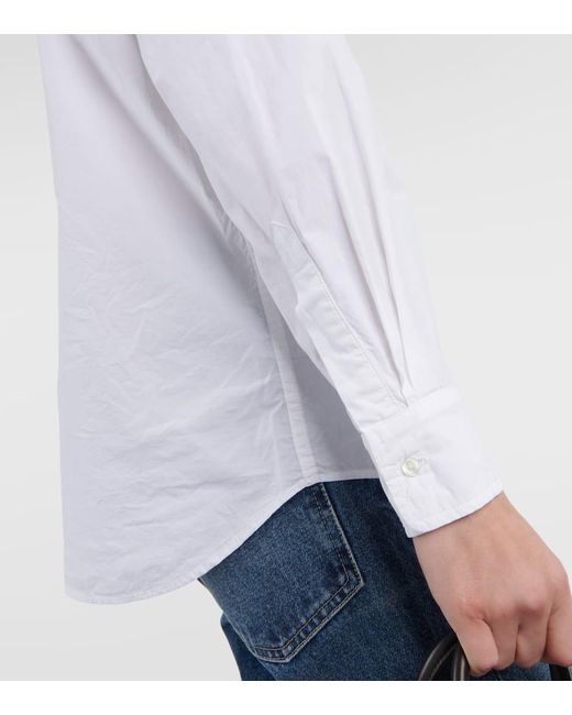 Camisa Raphael de popelin de algodon Nili Lotan de color White