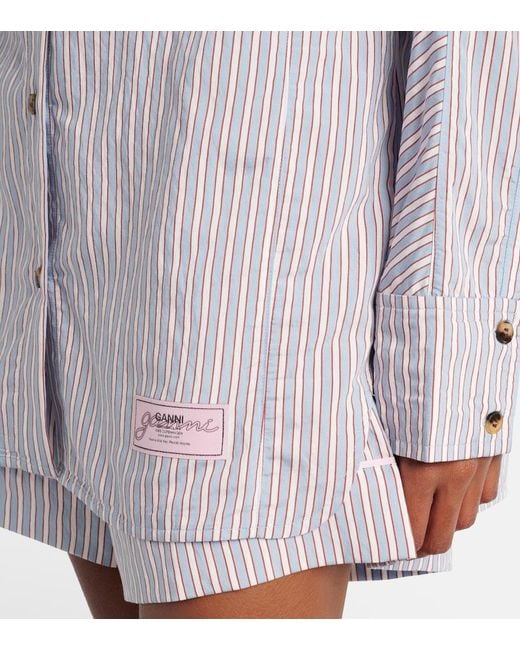 Ganni Blue Striped Shirt