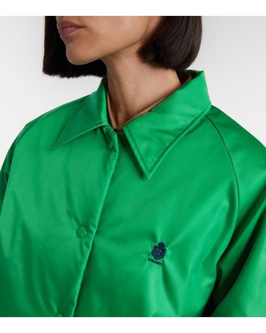 Prada Green Re-Nylon Oversized Blouson Jacket