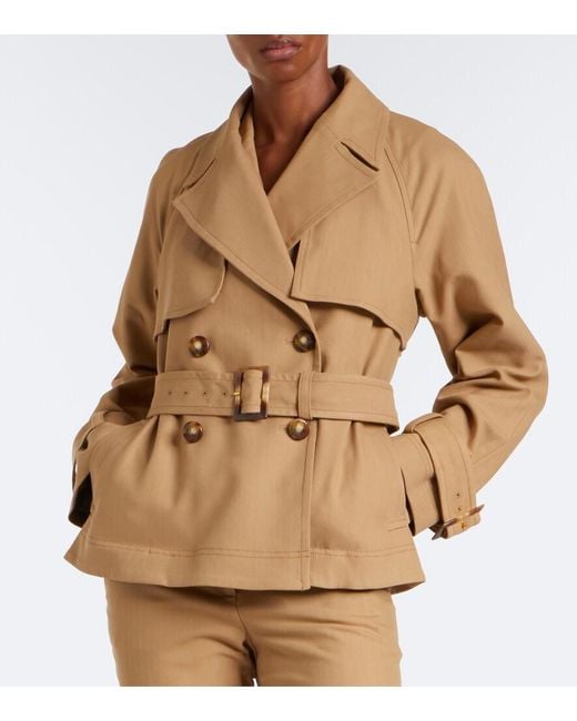 Veronica Beard Natural Lazaro Trench Coat