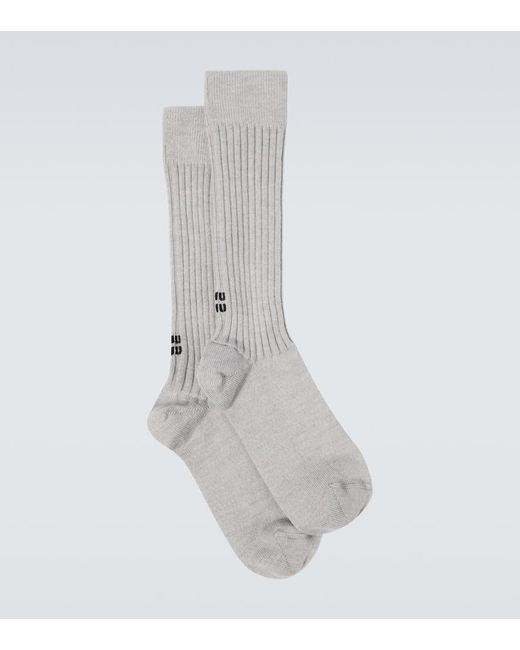 Miu Miu Socken aus einem Wollgemisch in White für Herren