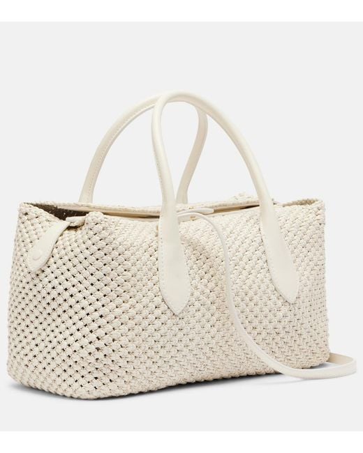 Polo Ralph Lauren Metallic Bellport Woven Leather Tote Bag