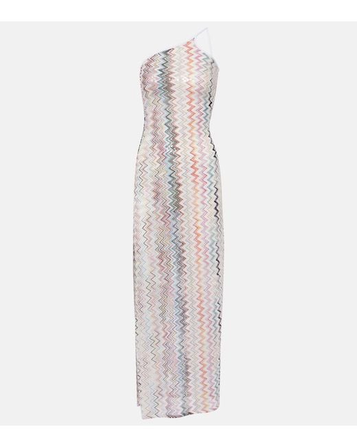 zig zag beach dress Simone Printed Smocked Maxi Dress - Orange Zig Zag Print