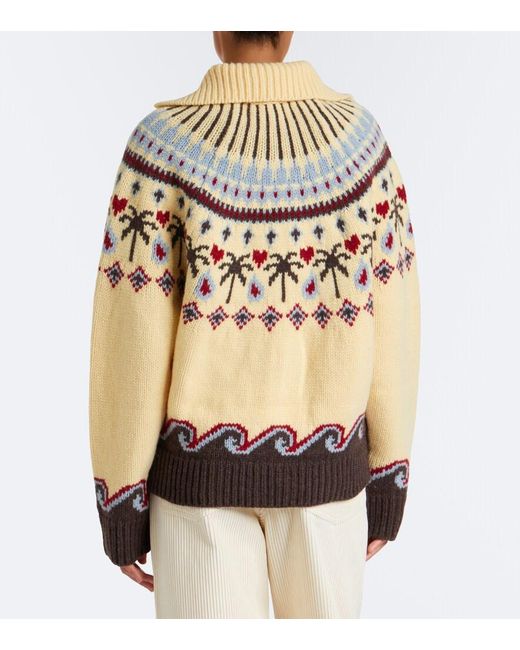 Alanui Natural Sweet Winter Virgin Wool Cardigan