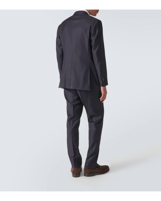Thom Sweeney Blue Weighhouse Wool Suit for men