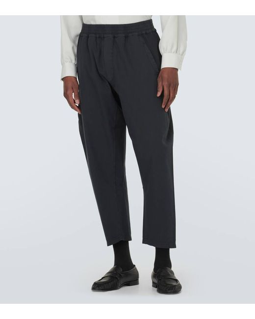 The Row Blue Kaol Cotton Tapered Pants for men