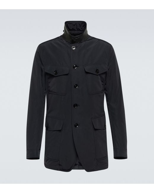 Tom Ford Synthetic Leather-trimmed Nylon Field Jacket for Men | Lyst ...