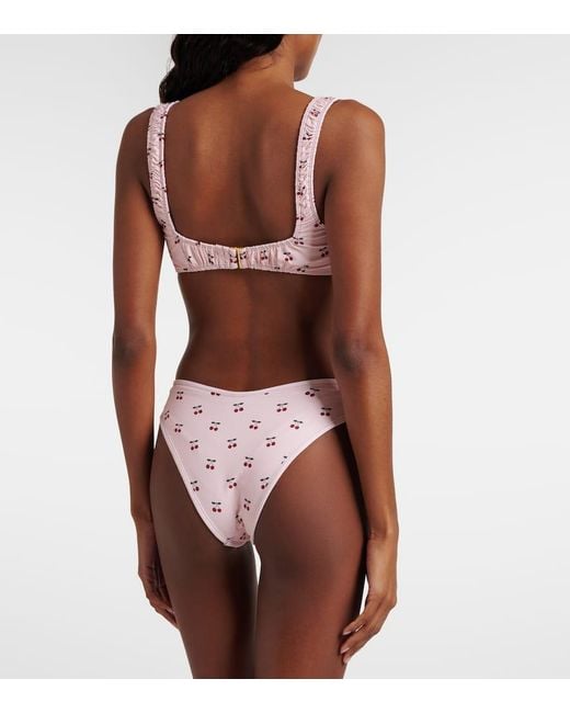 Montce Pink Zoe Printed Bikini Top