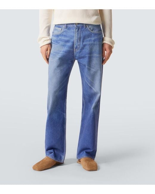 Our Legacy Blue Third Cut Wide-Leg Jeans for men