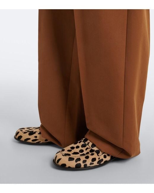 Tod's Brown Cotton Wide-Leg Pants