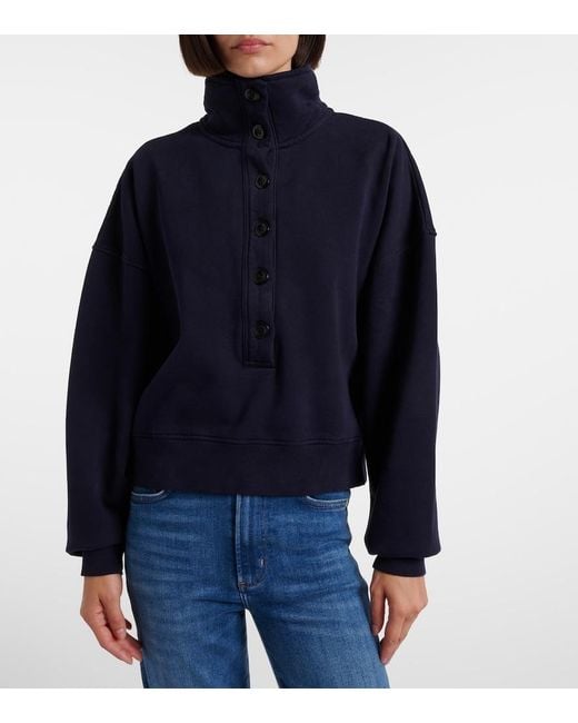 Citizens of Humanity Blue Mirelle Cotton Fleece Sweatshirt