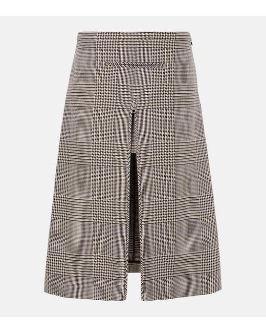 Courreges Gray Prince Of Wales Midi Skirt