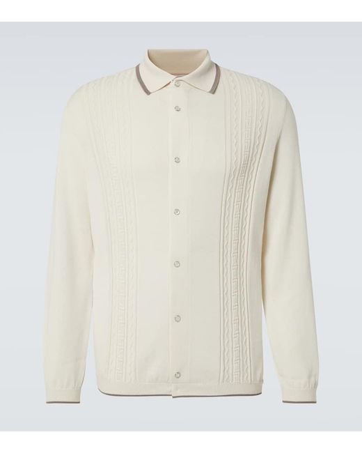 Polo En Coton Brunello Cucinelli pour homme en coloris White