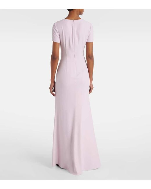 Alexander McQueen Pink Embellished Crepe Gown