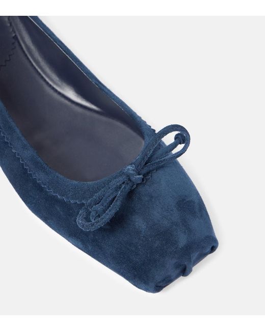 Christian Louboutin Blue Mamadrague Suede Ballet Flats
