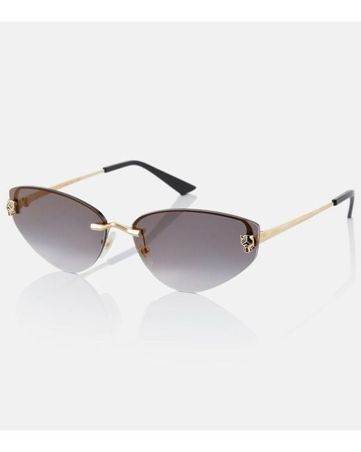 Cartier Brown Cat-Eye Sunglasses